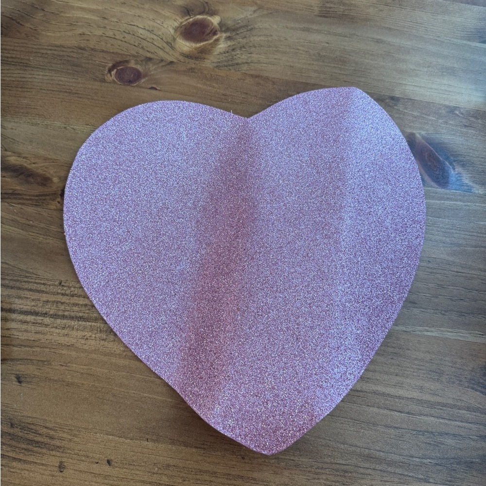 Pink Glitter Heart Placemat